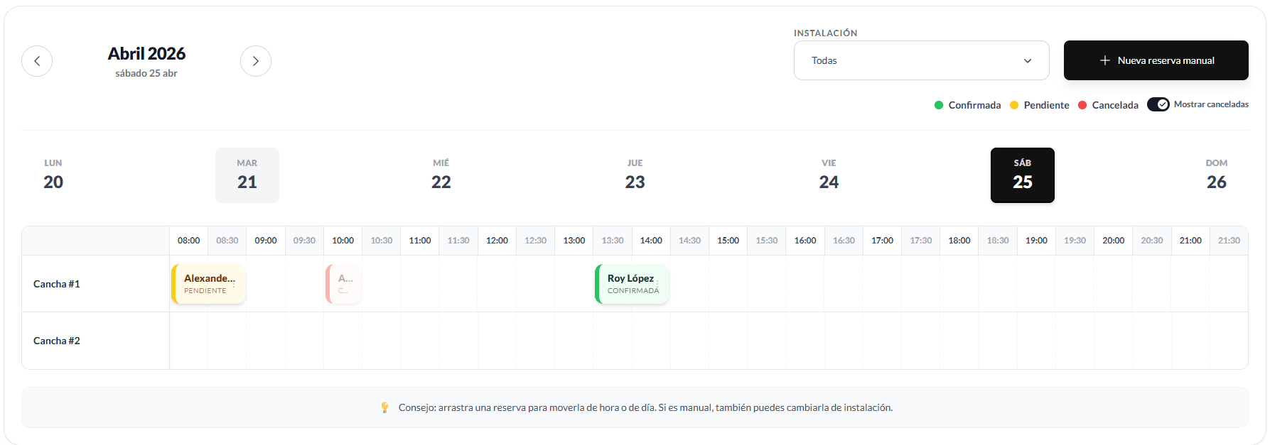 SportSpots Dashboard Preview